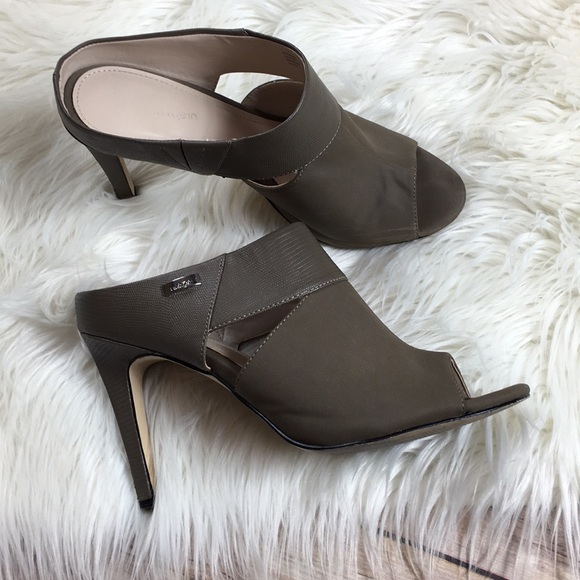 Calvin Klein Shoes - Calvin Klein Sachet Peep Toe Heeled Ankle Boots